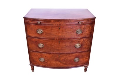Lot 1324 - Regency mahogany bowfront chest