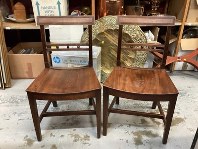 Lot 1072 - Set of four early 19th century east Anglian dining chairs