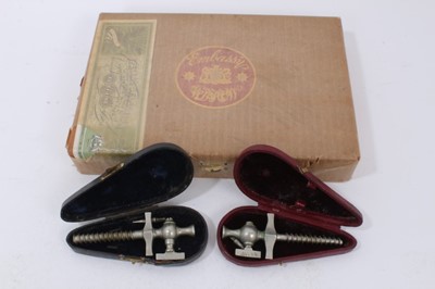 Lot 718 - Two early 20th century champagne taps and an unopened box of cigars