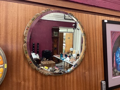Lot 359 - 1920s chinoiserie framed bevelled wall mirror