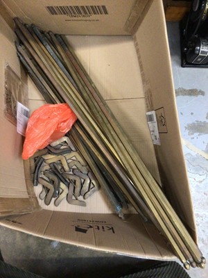 Lot 47 - Collection of brass stair rods with clips