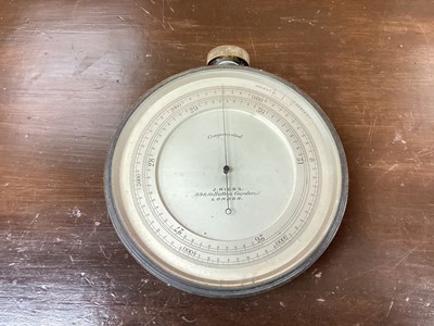 Lot 88 - Hicks brass barometer