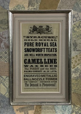 Lot 41 - Richard F. Shirley-Smith (born 1935) Victorian Poster Montage 1975, signed, 28cm x 15cm, in a glazed montage frame by the artist