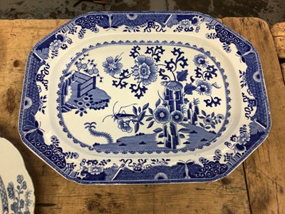 Lot 20 - A Spode Grasshopper pattern meat dish