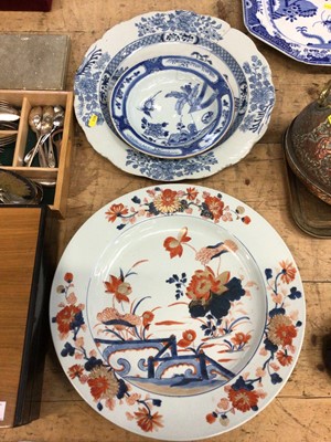 Lot 19 - Three 18th century Chinese porcelain dishes