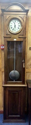 Lot 671 - Interesting late 19th century shop regulator longcase clock