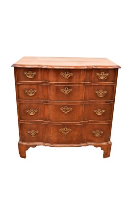 Lot 1388 - Small size 18th century Continental walnut chest of drawers