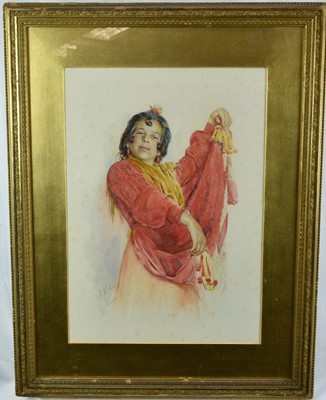 Lot 887 - Gaston Vuillier (1847-1915) watercolour - Grenadian Dancer, signed and inscribed Grenada, 56cm x 39cm, in glazed gilt frame