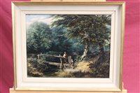 Lot 1243 - 19th century Norwich School oil on panel - two...