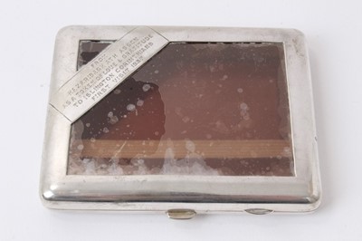 Lot 244 - Indian presentation cigarette case from Hazaribagh Athletic Association to The Islington Corinthians, First Visit 1937. In original fitted box retailed by Mitra Mookherjee & Co. Calcutta.