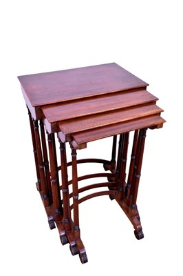 Lot 1352 - Nest of four Regency mahogany occasional tables