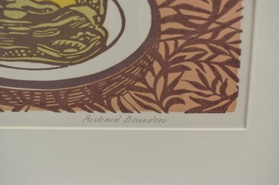 Lot 1123 - *Richard Bawden (b.1936) signed limited edition print - Tea For Two, 52/75, 45cm x 45cm, in glazed frame