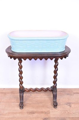 Lot 1327 - 19th century majolica jardinière on stand