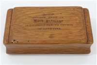 Lot 719 - Victorian oak rectangular snuff box inscribed...