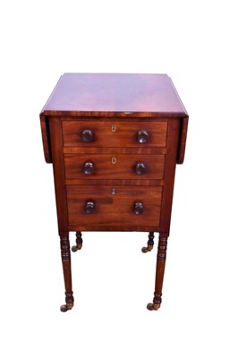 Lot 1368 - Regency mahogany needlework table