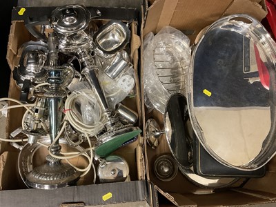 Lot 195 - Collection of silver plate (2 boxes)