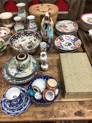 Lot 26 - Group of China and Japanese porcelain, including vases, dishes, figures, etc