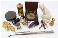 Lot 706 - Georgian compass in mahogany square case with...