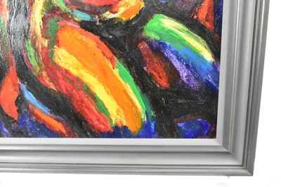 Lot 1159 - *Colin Moss (1914-2005) oil on board - Seated Nude Torso, signed and dated '90, 75cm x 57cm, in painted frame