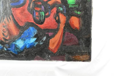 Lot 943 - *Colin Moss ARCA (1914-2005) oil on canvas - Last Supper, signed, 77cm x 77cm, unframed