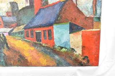 Lot 1161 - *Colin Moss ARCA (1914-2005) oil on canvas, Turning Road 1954, signed and dated, titled verso, 61cm x 76cm, unframed