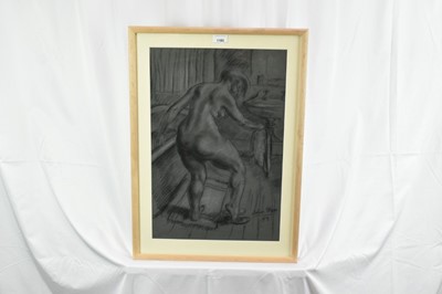 Lot 1183 - *Colin Moss ARCA (1914-2005) chalk and charcoal - The Bather, signed and dated ‘53, 53cm x 36cm, in glazed frame