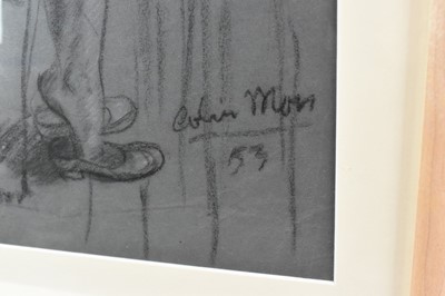 Lot 1183 - *Colin Moss ARCA (1914-2005) chalk and charcoal - The Bather, signed and dated ‘53, 53cm x 36cm, in glazed frame