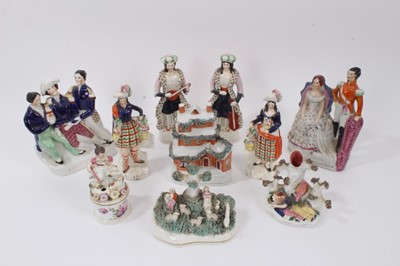 Lot 19 - Group of Staffordshire pottery
