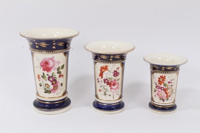 Lot 18 - Trio of Derby vases