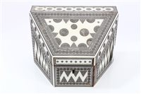Lot 711 - Late 19th century Indian inlaid ivory and...