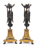 Lot 712 - Pair good quality George III bronze and ormolu...
