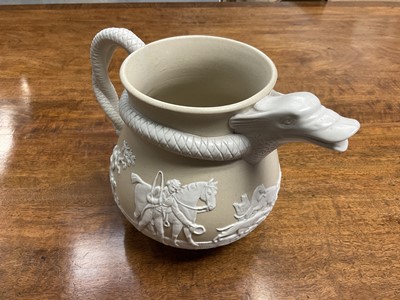 Lot 143 - Regency caneware serpent jug