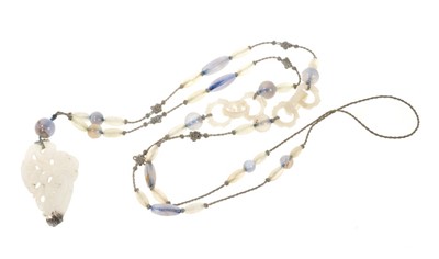 Lot 488 - Antique Chinese jade necklace