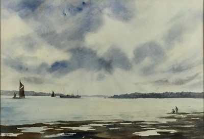 Lot 131 - Desmond G. Sythes, watercolour view of the Stour at Harwich, framed