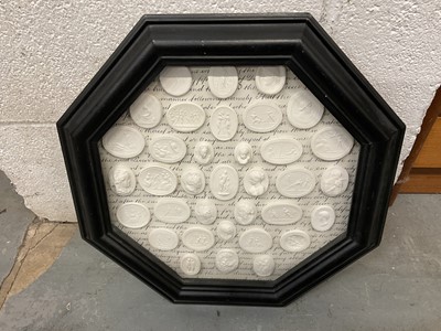 Lot 217 - Framed set of plaster intaglios