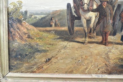Lot 1195 - Thomas Smythe (1825-1906) oil on canvas - The Travellers, signed, 41cm x 48cm, in gilt frame