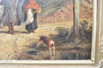 Lot 1195 - Thomas Smythe (1825-1906) oil on canvas - The Travellers, signed, 41cm x 48cm, in gilt frame