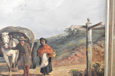 Lot 1195 - Thomas Smythe (1825-1906) oil on canvas - The Travellers, signed, 41cm x 48cm, in gilt frame