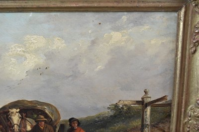 Lot 1195 - Thomas Smythe (1825-1906) oil on canvas - The Travellers, signed, 41cm x 48cm, in gilt frame