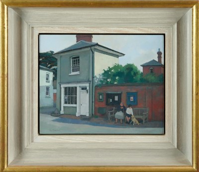 Lot 1199 - *Charles Debenham (b.1933) oil on board - Nayland, signed, inscribed verso, 20cm x 25.5cm, in gilt and painted frame