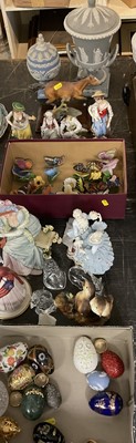 Lot 188 - Decorative ceramics by Wedgwood and others and collection of eggs