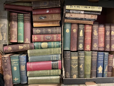 Lot 206 - Two boxes of decorative cloth bindings
