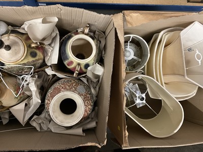 Lot 205 - Collection of table lamps and vases