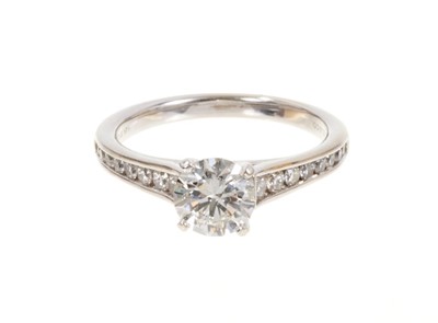 Lot 475 - Lab Created Diamond ring in 14ct white gold setting