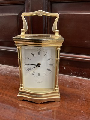 Lot 284 - Brass carriage clock by Dipple & Son of Norwich
