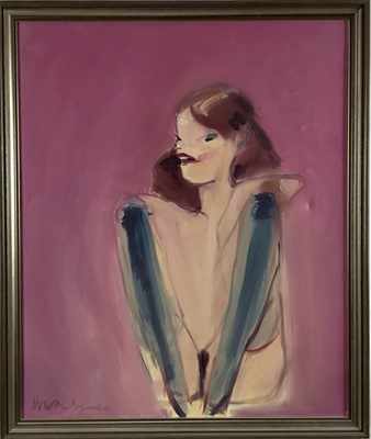 Lot 151 - Howard Barnes (1937-2017) oil on canvas, Female Nude, 62 x 51cm, framed