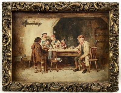 Lot 191 - Langlois oil on panel The Performing Monkey signed