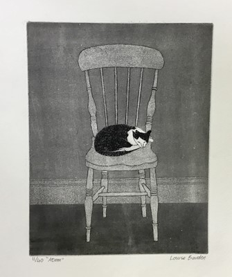 Lot 238 - Louise Bawden (contemporary) etching and aquatint - Atom, signed and numbered 11/40, 21 x 16cm