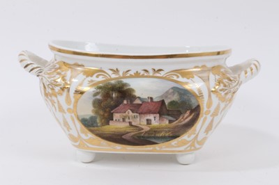 Lot 63 - A Derby rectangular two handled sauce tureen, circa 1815