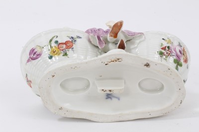 Lot 44 - A Meissen double salt cellar, with loop handle, circa 1770